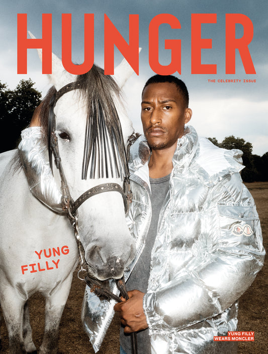 Yung Filly covers The Celebrity issue in Moncler