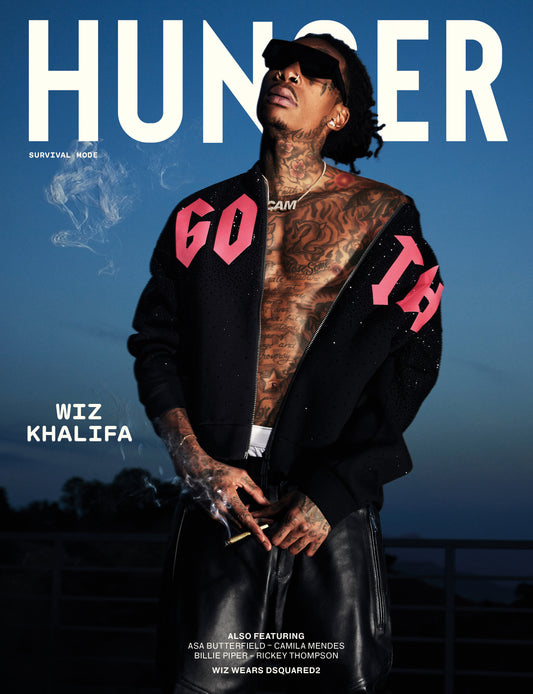 Wiz Khalifa covers the Survival Mode issue in DSQUARED2