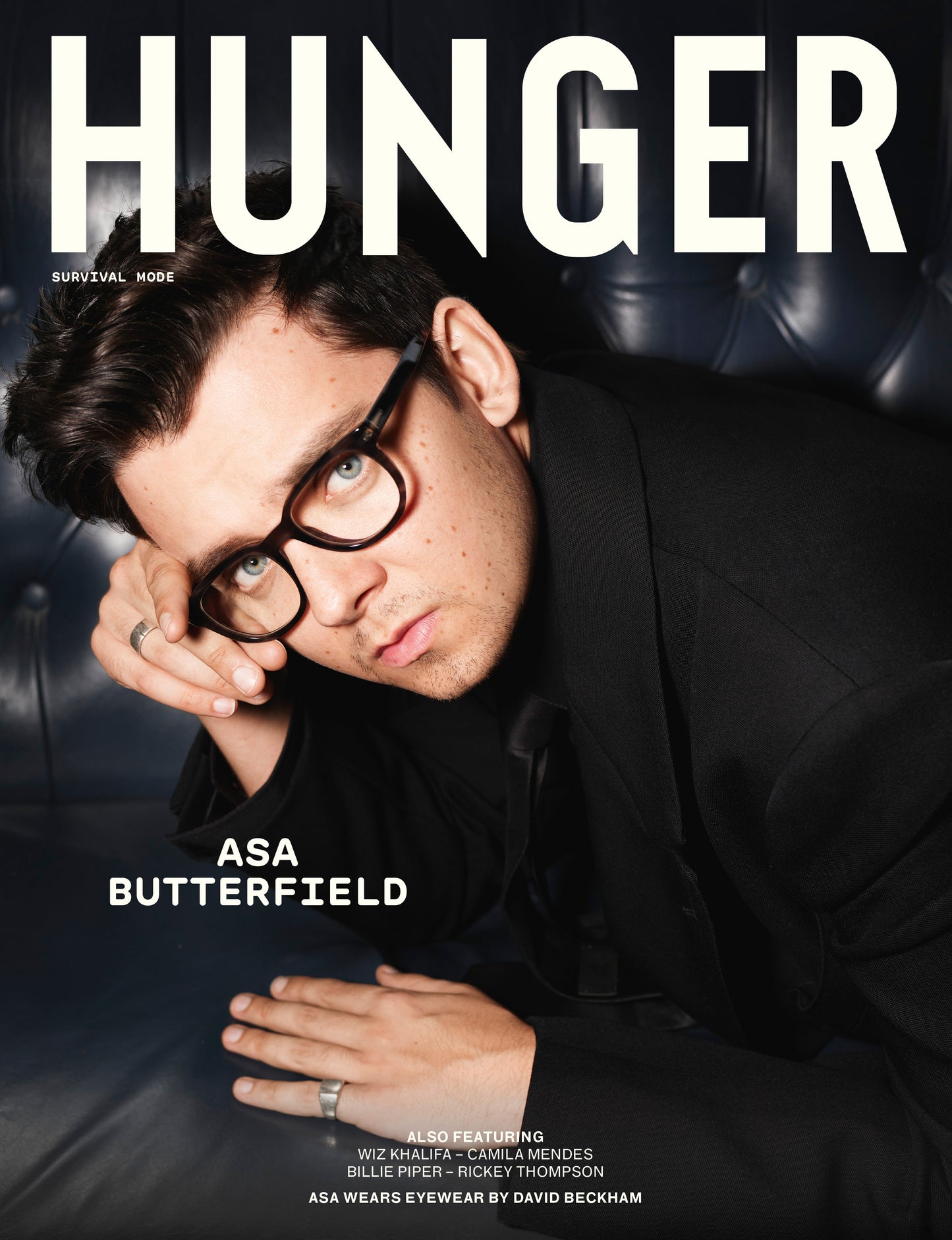 Asa Butterfield covers the Survival Mode issue in Eyewear by David Beckham